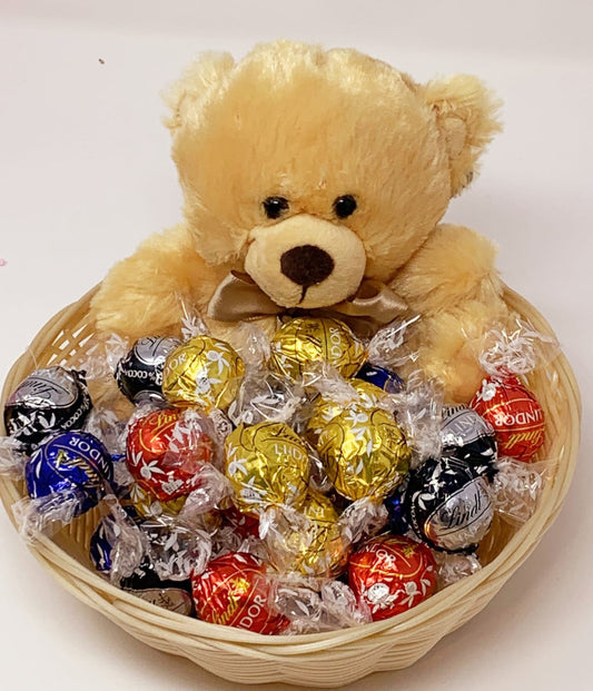 Teddy's Lindt Truffle Surprise Basket: